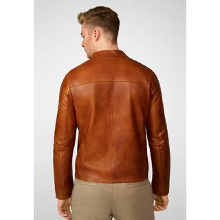 RICANO  Veste en cuir pour homme Tomaso, classique avec col montant 