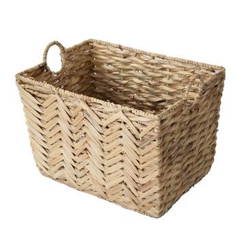 Panier haut en jacinthe d'eau grand modèle - L52xH37 cm