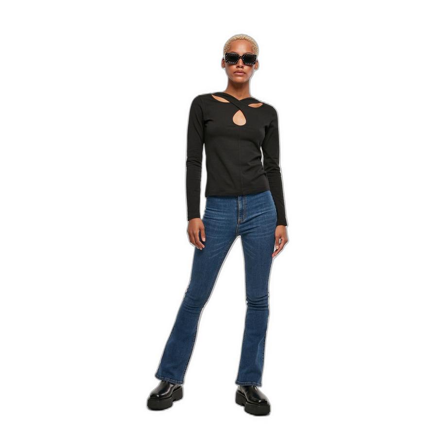 URBAN CLASSICS Crossed Cut Out T-shirt Manches Longues  