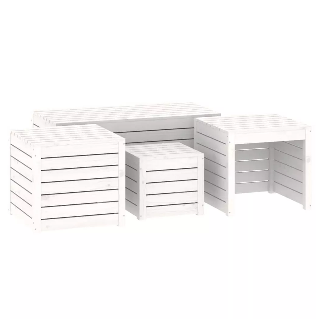 VidaXL - Coffret de jardin bois, One Size, Blanc