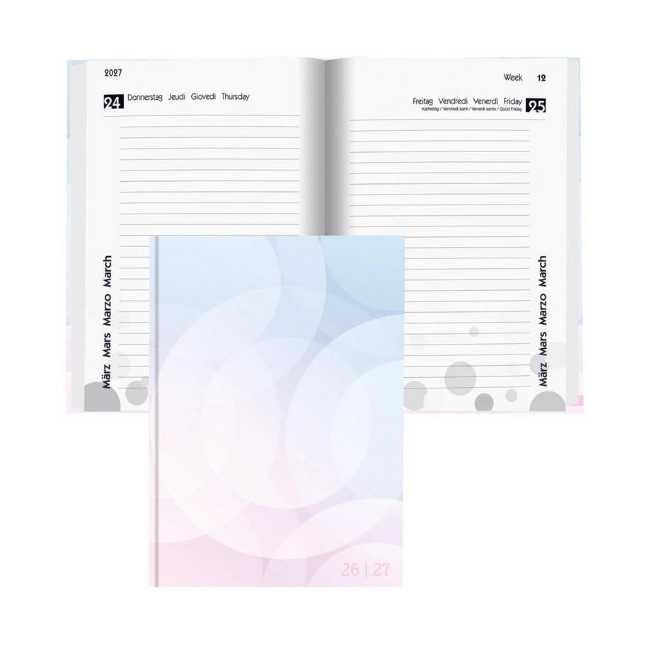 Agenda scolaire mydiary 1 jour par page, ouatiné, Pastel