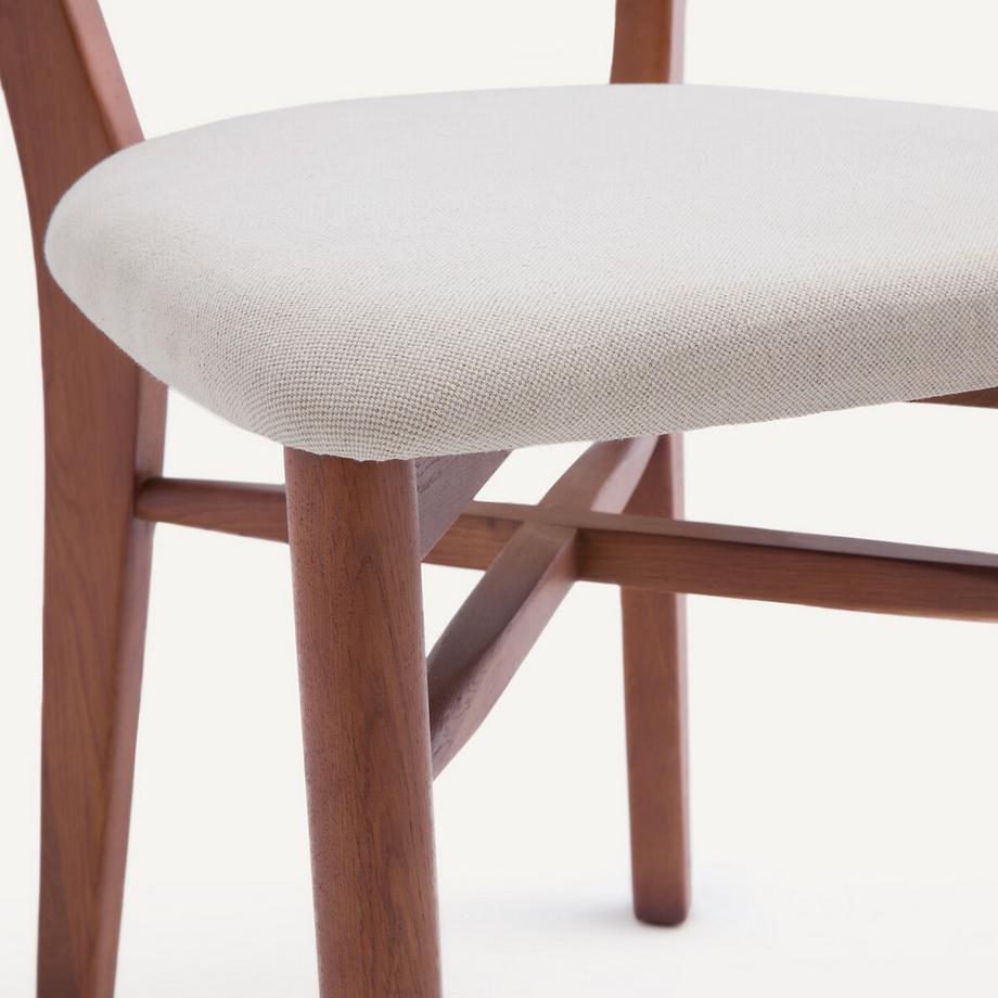 AM.PM Set aus 2 Stühlen aus Eiche und Baumwoll-Leinenstoff  