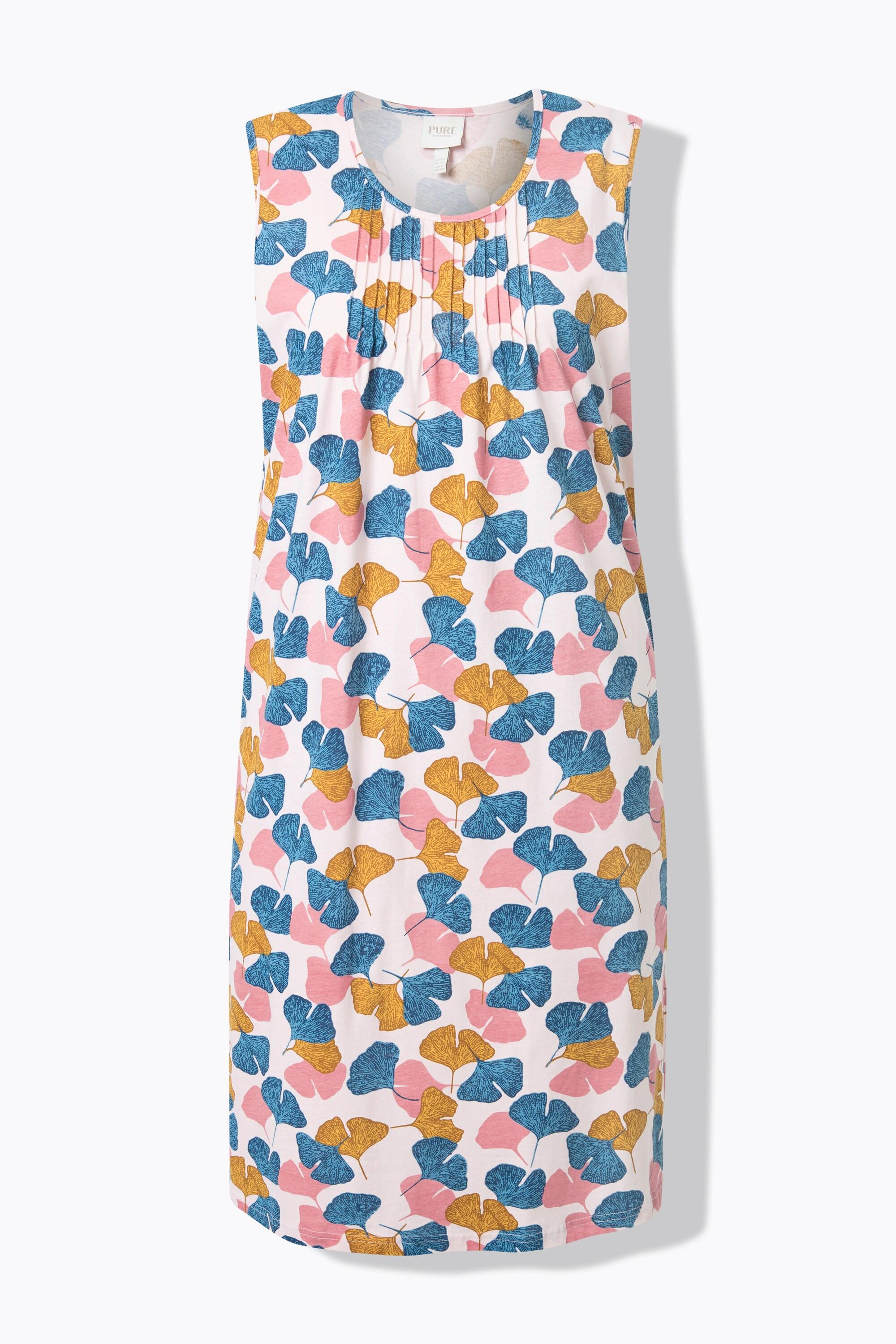 Ulla Popken Gingko Chemise de Nuit sans Manches Col Rond  