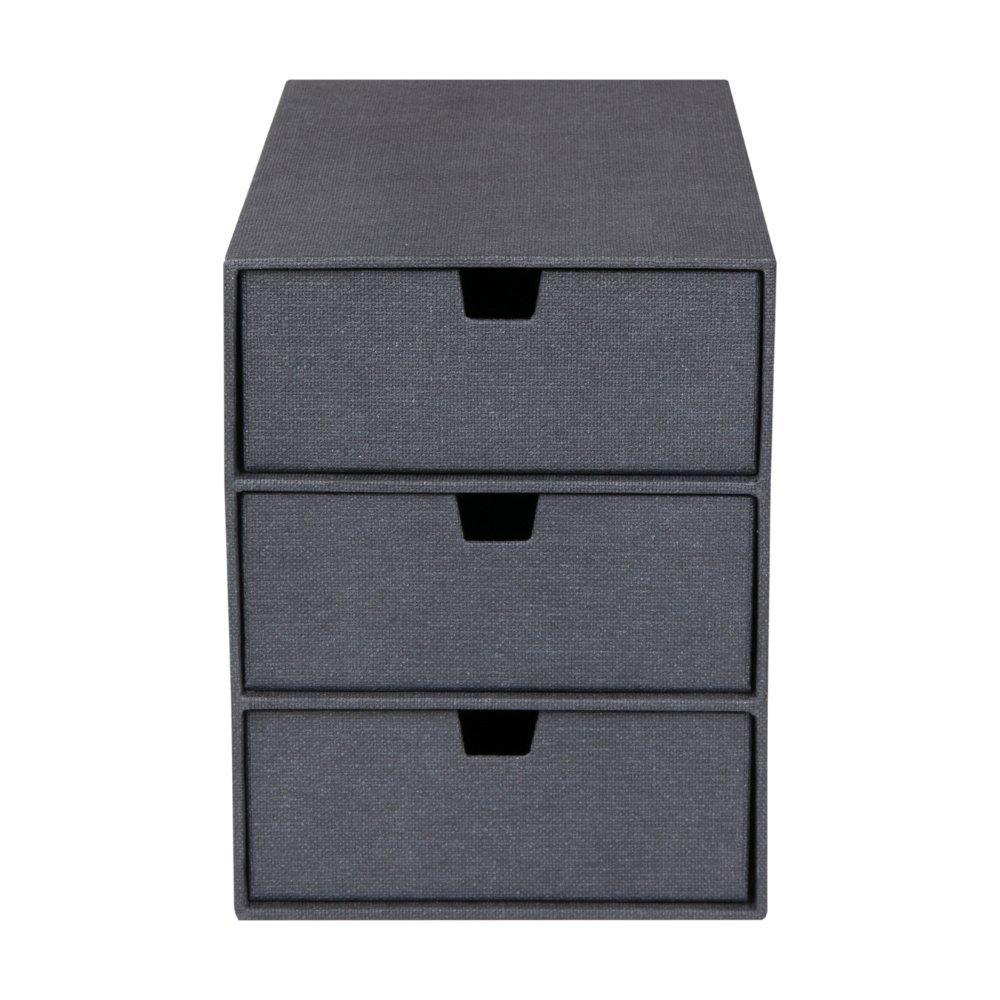 Bigso Box of Sweden Bigso INGRID Boîte à tiroirs 3 compartiments - Noir Canvas  