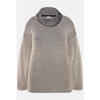 Ulla Popken  Pullover, Rippstrick, Rollkragen, Langarm, Biobaumwolle 