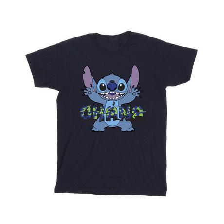 Disney  Lilo And Stitch Ohana Blue Glitch TShirt 