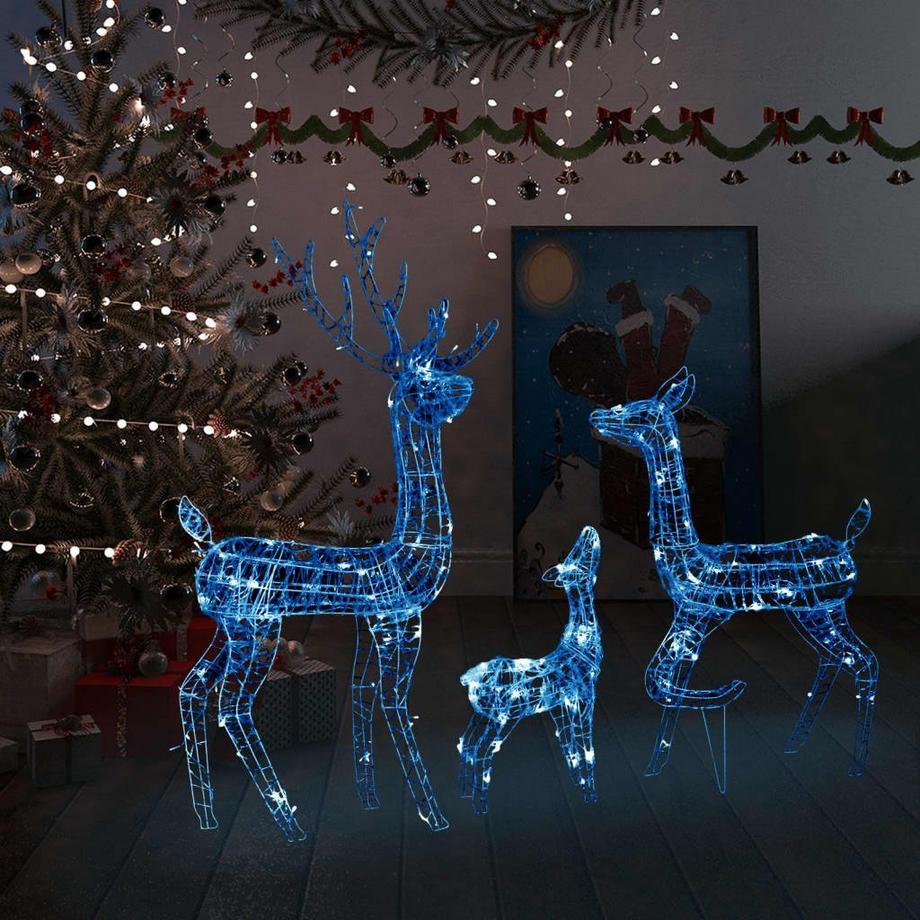 VidaXL decorazione natalizia famiglia di renne  