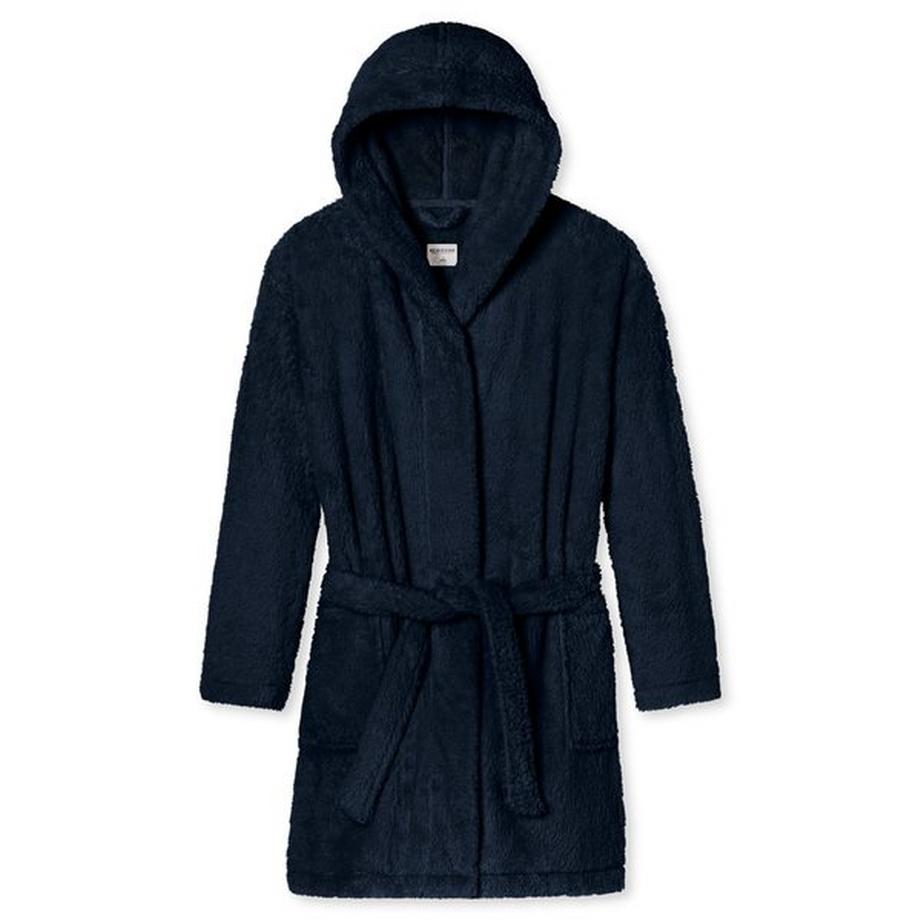 Schiesser Teddy Fleece Kapuzen Bademantel  