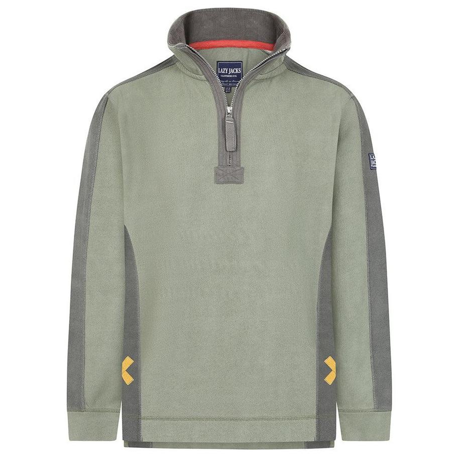 Lazy Jacks Piqué Sweatshirt mit Kontrasteinsatz  
