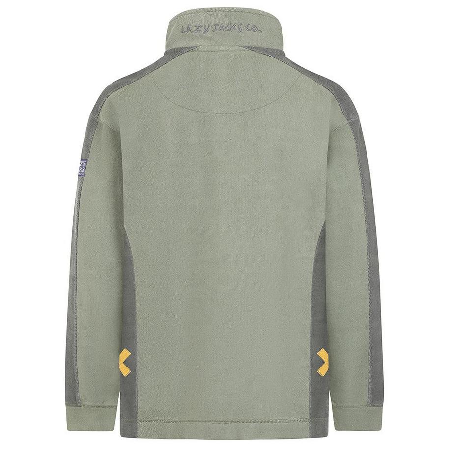 Lazy Jacks Piqué Sweatshirt mit Kontrasteinsatz  