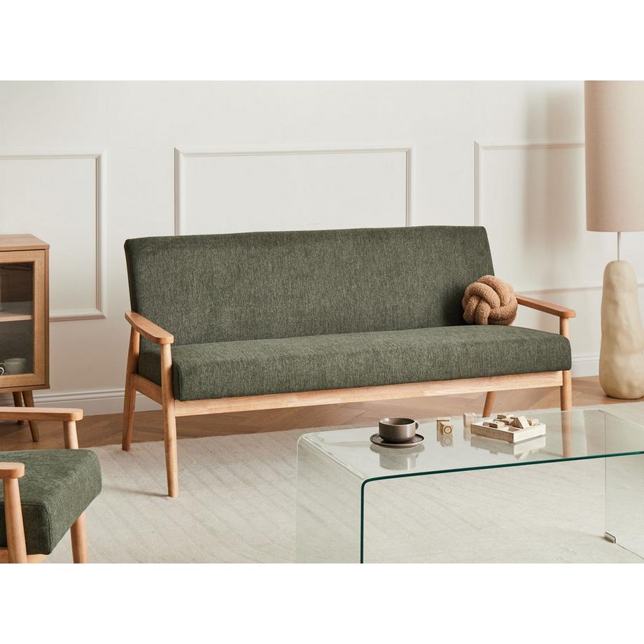 Beliani 3 Sitzer Sofa aus Stoff Retro ESRUM  