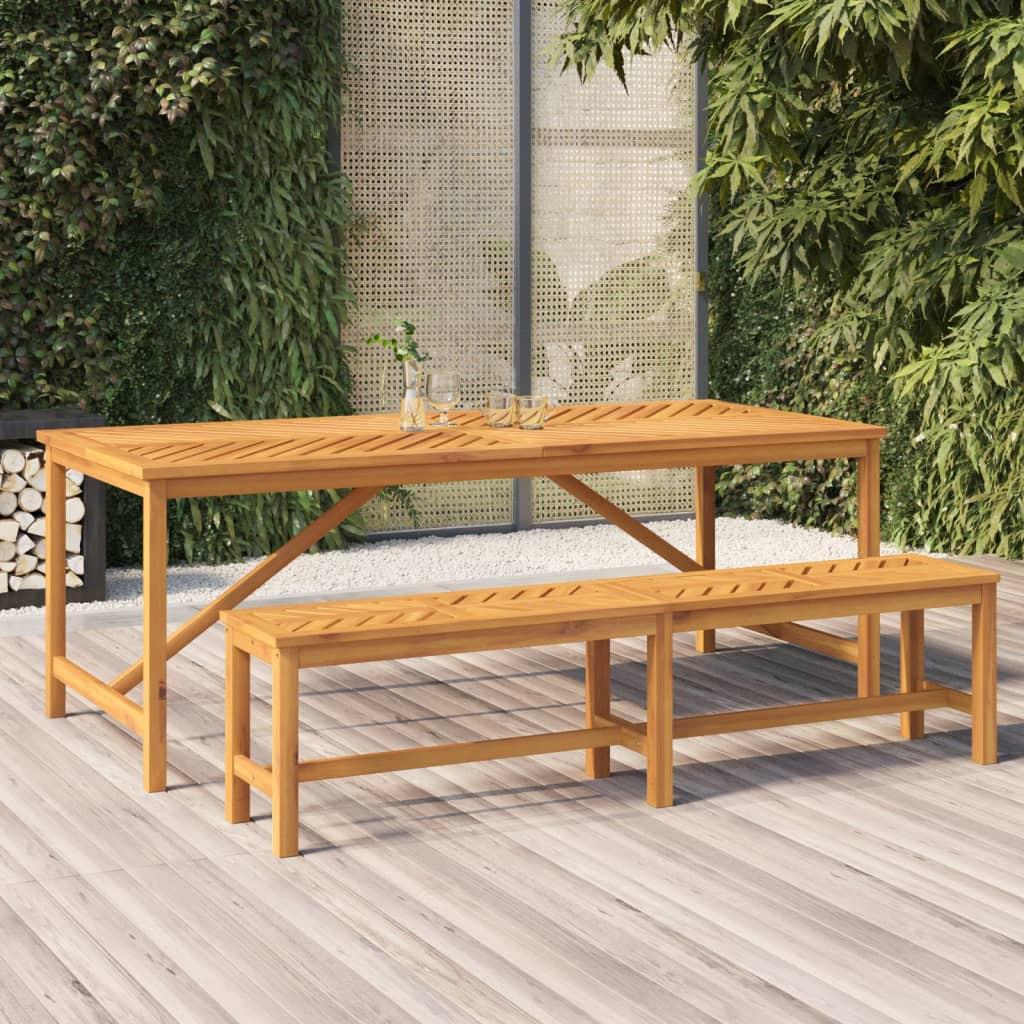 VidaXL Table à manger de jardin bois d'acacia  