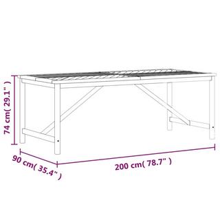 VidaXL Table à manger de jardin bois d'acacia  