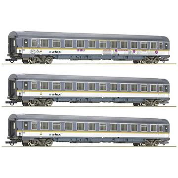 Lot de 3 wagons Eurofima H0 alex de la piste nationale