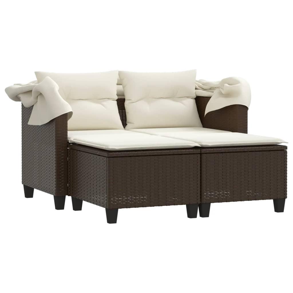 VidaXL Gartensofa poly-rattan  