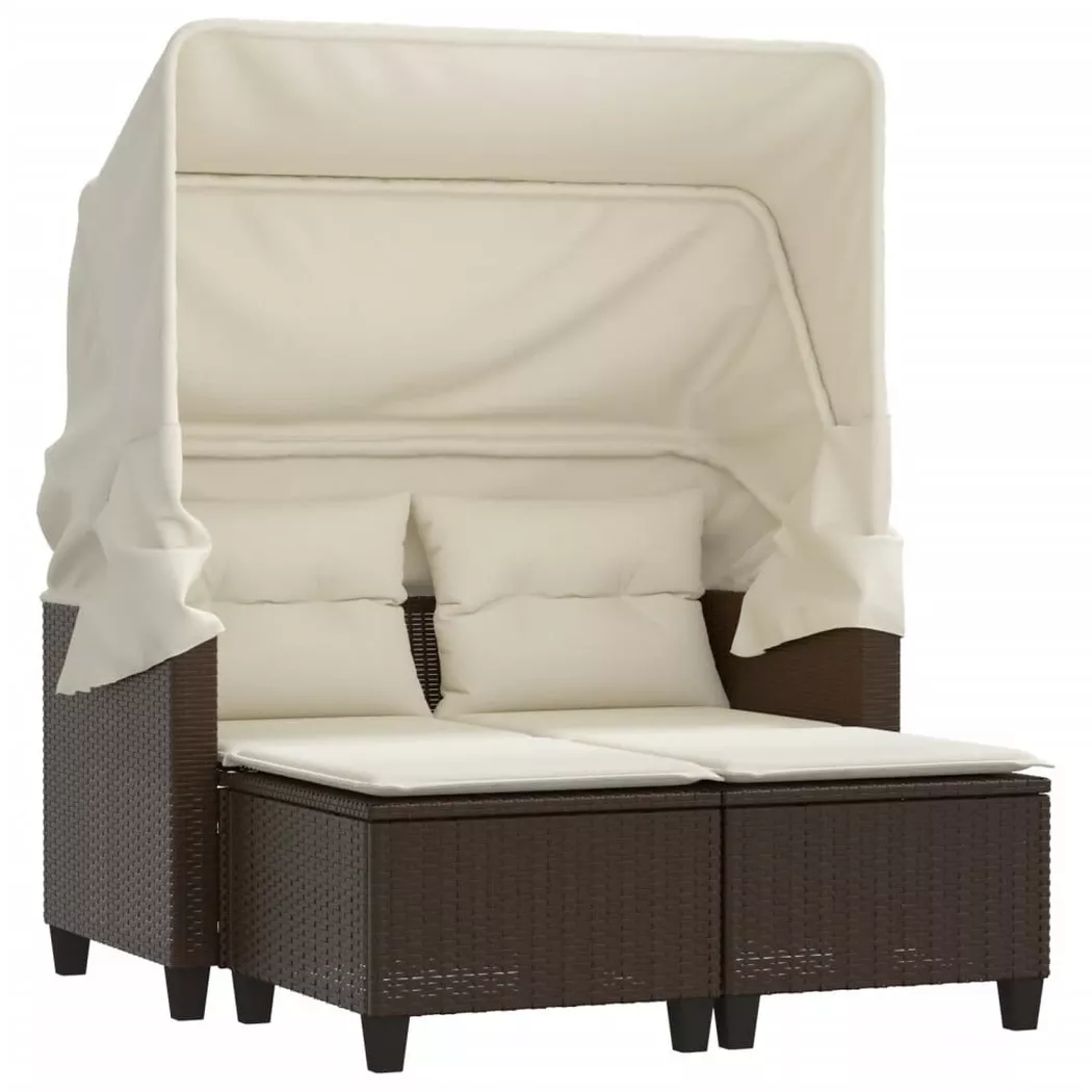VidaXL - Gartensofa poly-rattan, One Size, Braun