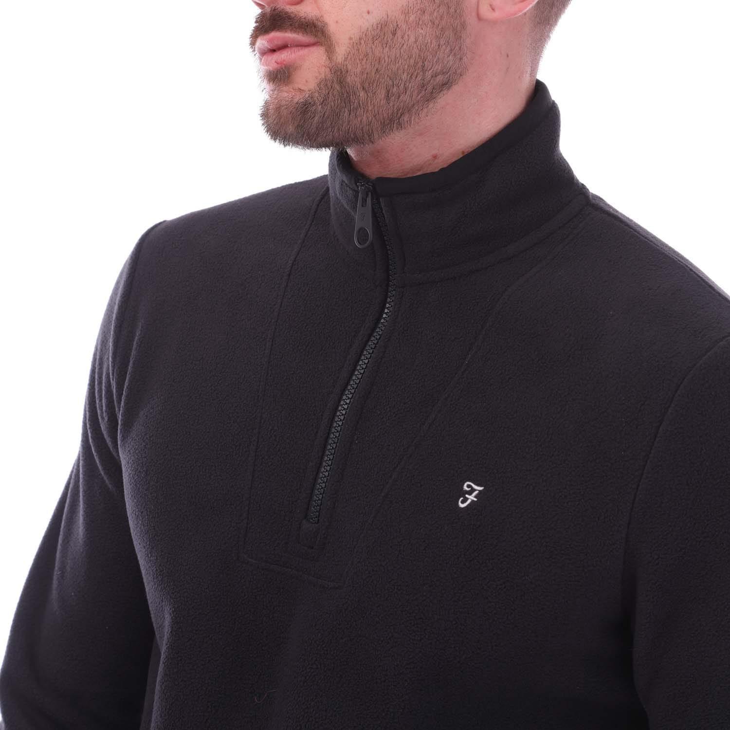 FARAH Rush Fleece Oberteil Kurzer Reissverschluss  