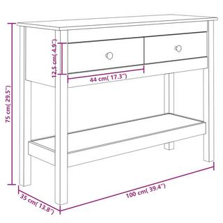 VidaXL Table console bois de pin  