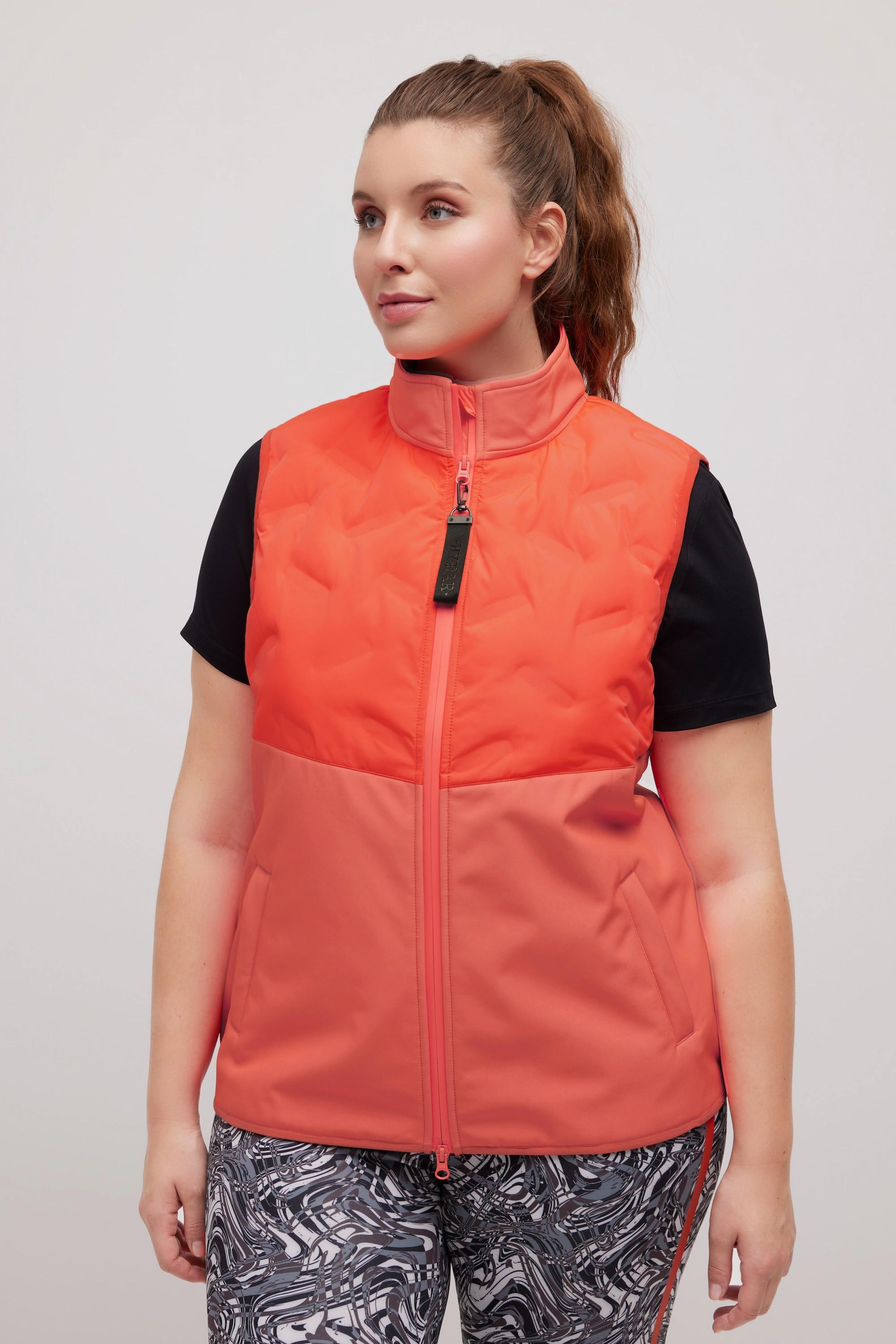 Ulla Popken  Gilet funzionale di softshell con fodera di pile e cerniera a cursore doppio 