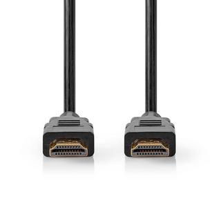 Nedis  Câble HDMI™ haut débit Premium avec Ethernet | Connecteur HDMI™ | Connecteur HDMI™ | 4K@60Hz | 18 Gbps | 1,50 m | Rond | PVC | Noir | Label 