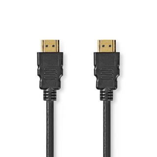 Nedis  Câble HDMI™ haut débit Premium avec Ethernet | Connecteur HDMI™ | Connecteur HDMI™ | 4K@60Hz | 18 Gbps | 1,50 m | Rond | PVC | Noir | Label 