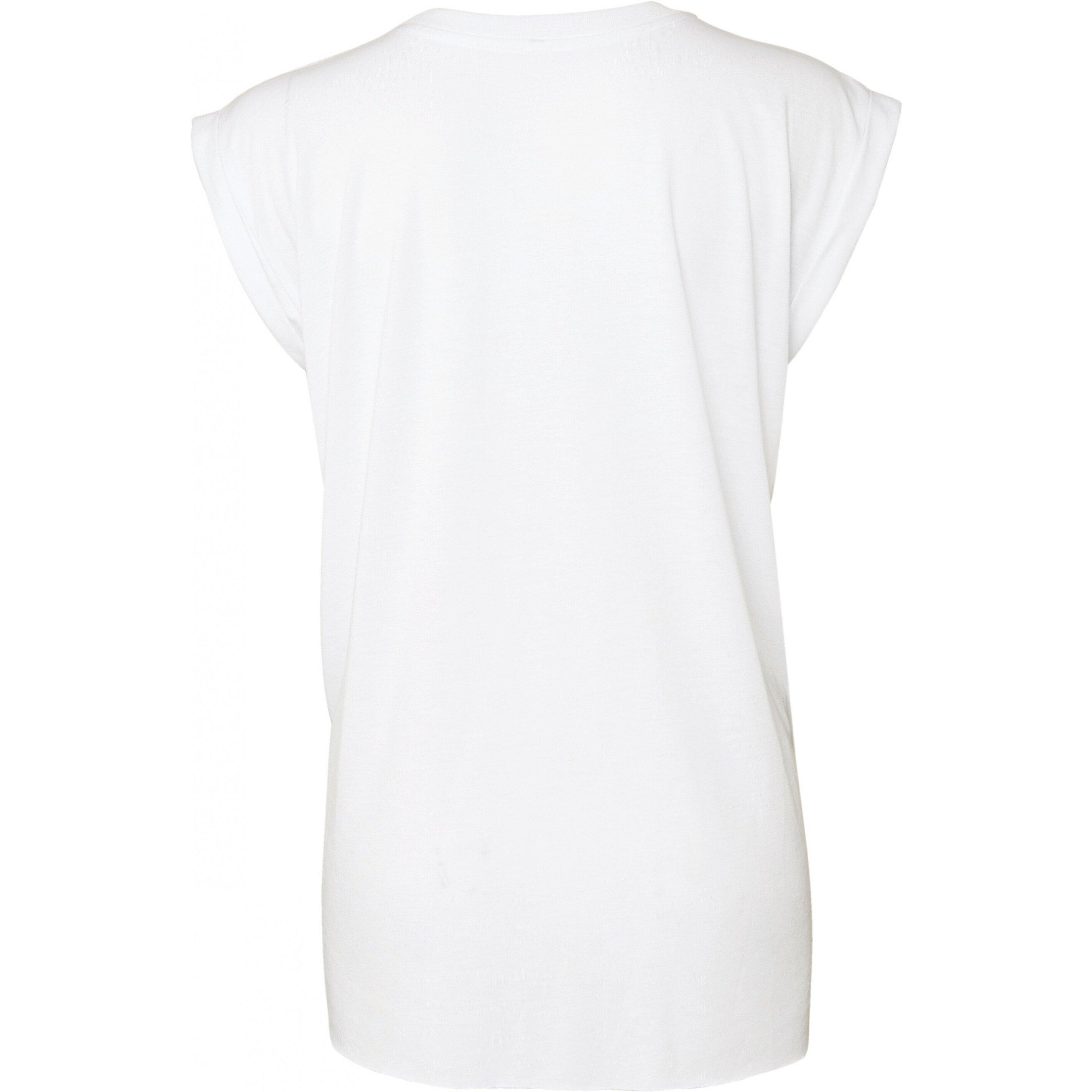 Bella + Canvas Flowy T-shirt manches roulottées  