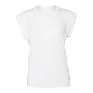 Bella + Canvas Flowy T-shirt manches roulottées  
