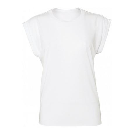 Bella + Canvas Flowy T-shirt manches roulottées  