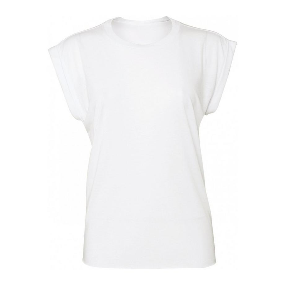 Bella + Canvas Flowy T-Shirt mit Rollärmeln  