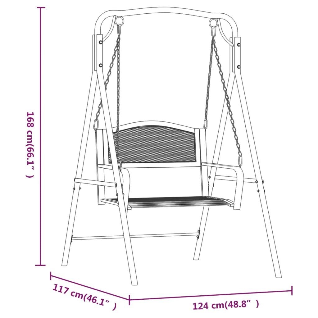 VidaXL Balancelle acier  