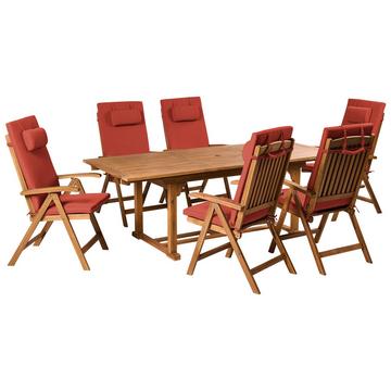 Salle à manger de jardin avec chaises en Acacia Rustique JAVA PREMIUM