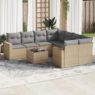 VidaXL set divano da giardino Polirattan  