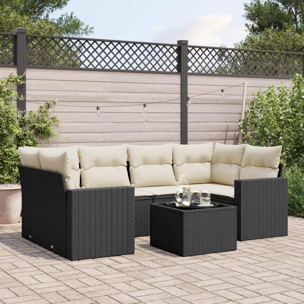 VidaXL set divano da giardino Polirattan  