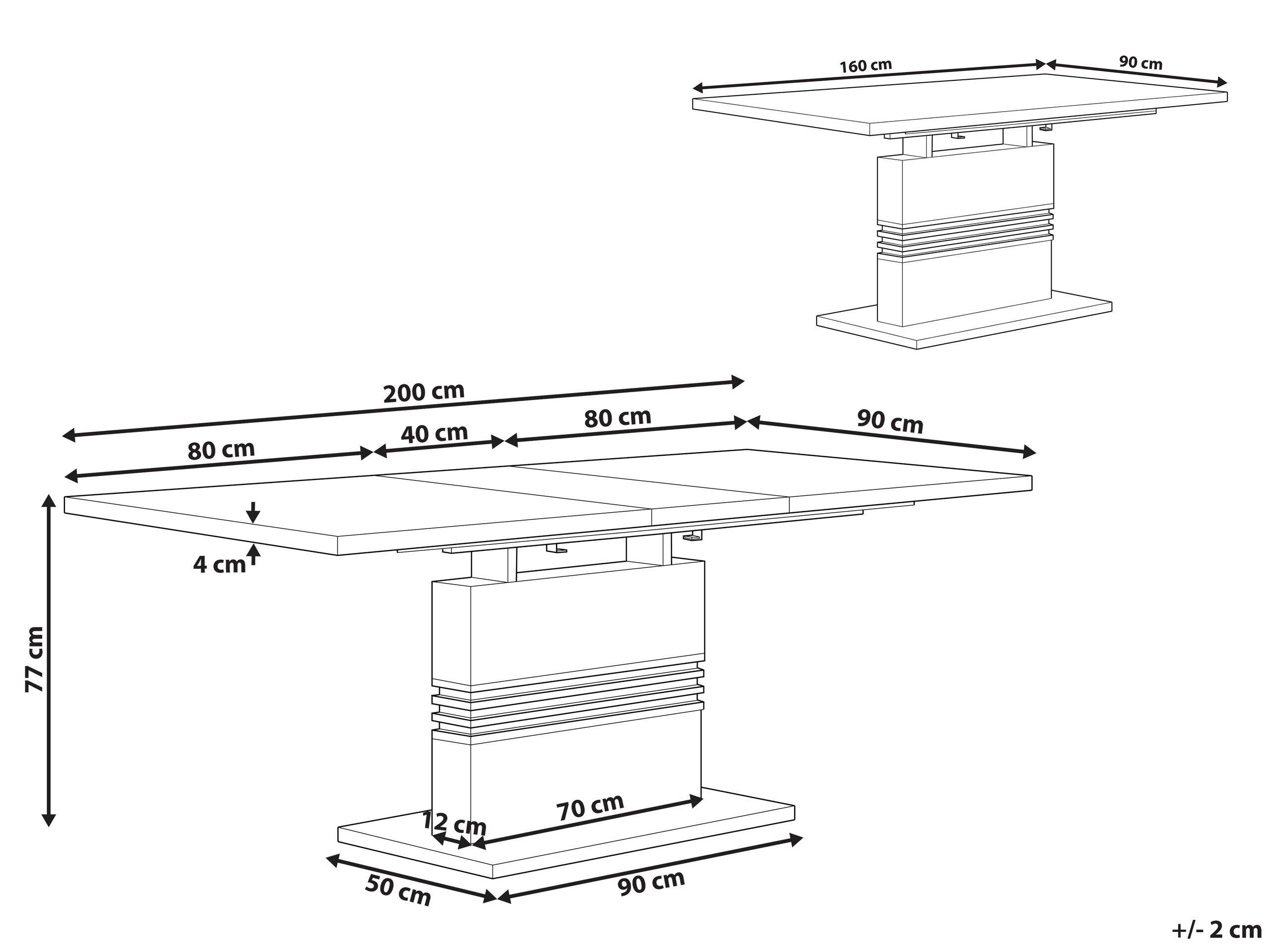 Beliani Table de repas en MDF Moderne SANTANA  