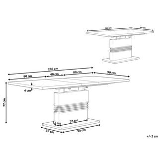 Beliani Table de repas en MDF Moderne SANTANA  