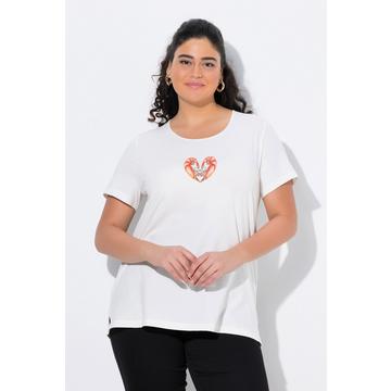 T-shirt, motif crevettes, coupe classique, col rond, manches courtes