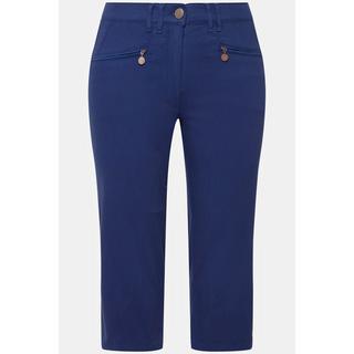 Ulla Popken  Pantalon Mony, longueur au mollet. Poches zippées et tissu stretch 