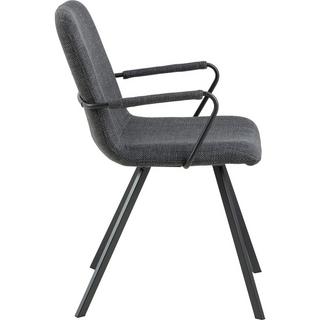 mutoni Chaise de salle à manger avec accoudoirs Seraphina gris (1 pièce)  