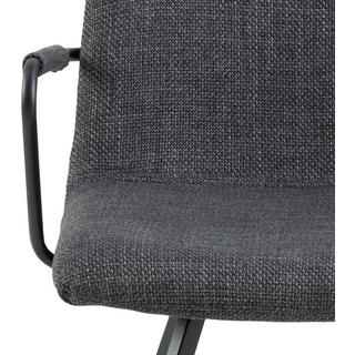 mutoni Chaise de salle à manger avec accoudoirs Seraphina gris (1 pièce)  