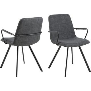 mutoni Chaise de salle à manger avec accoudoirs Seraphina gris (1 pièce)  