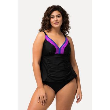 Tankini satiné avec bonnets souples. Bretelles réglables. Matière recyclée