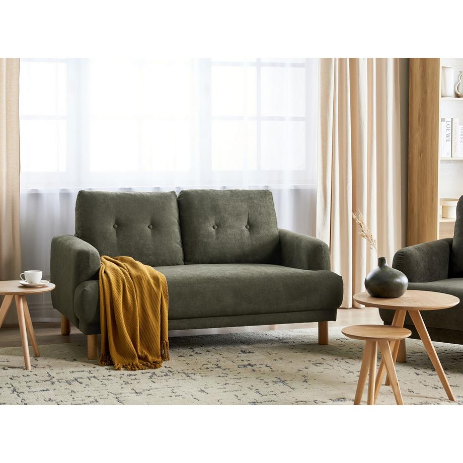 Beliani Canapé 2 places en Velours côtelé Rétro TUVE  