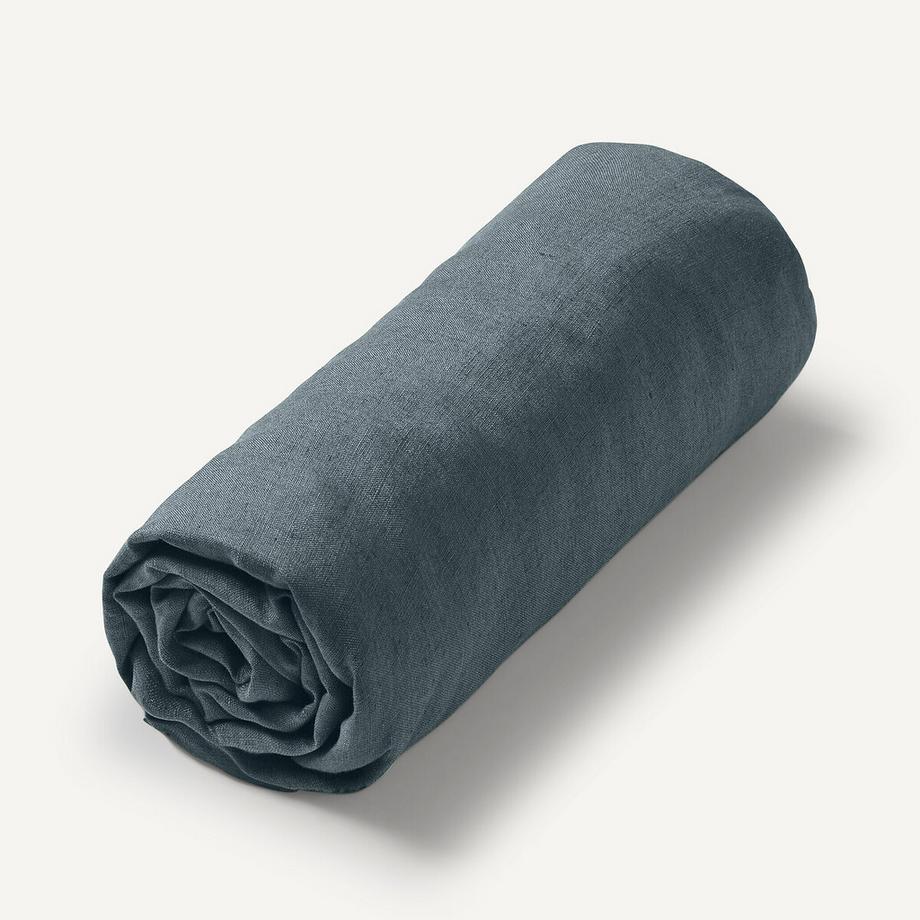 Drap-housse lin lavé