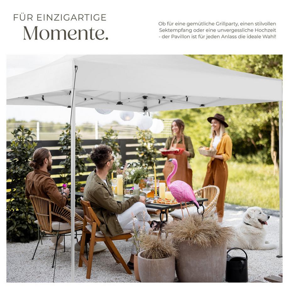 Tectake Aluminium Pavillon Olivia 3 x 3 m wasserdicht  