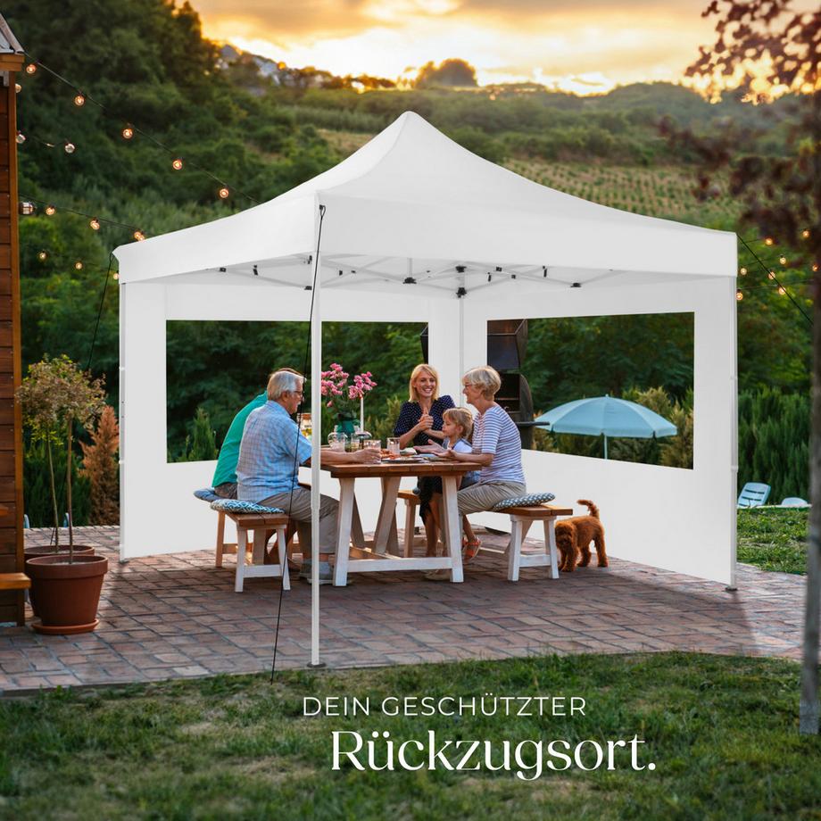 Tectake Aluminium Pavillon Olivia 3 x 3 m wasserdicht  