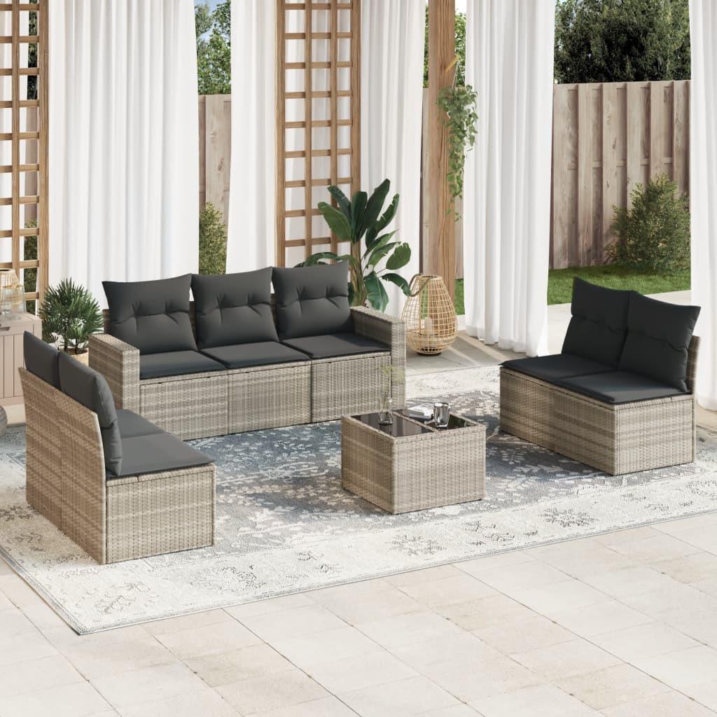 VidaXL set divano da giardino Polirattan  