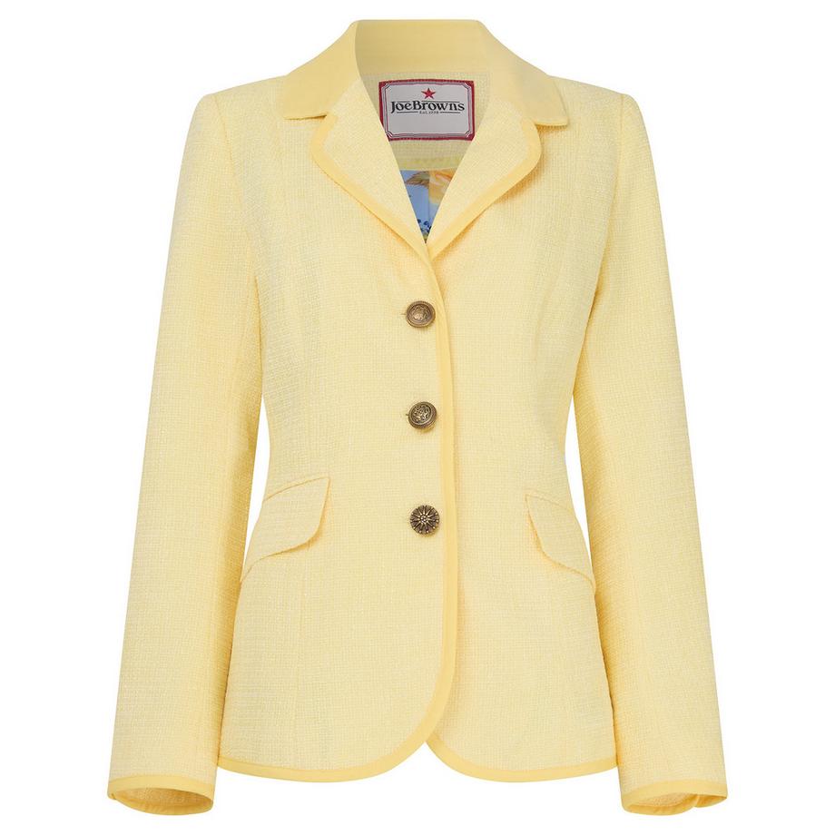 Gefütterte Jacke mit Kontrastkragen und Prinzessnähten