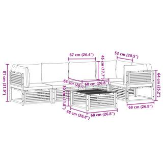 VidaXL Garten sofagarnitur holz  