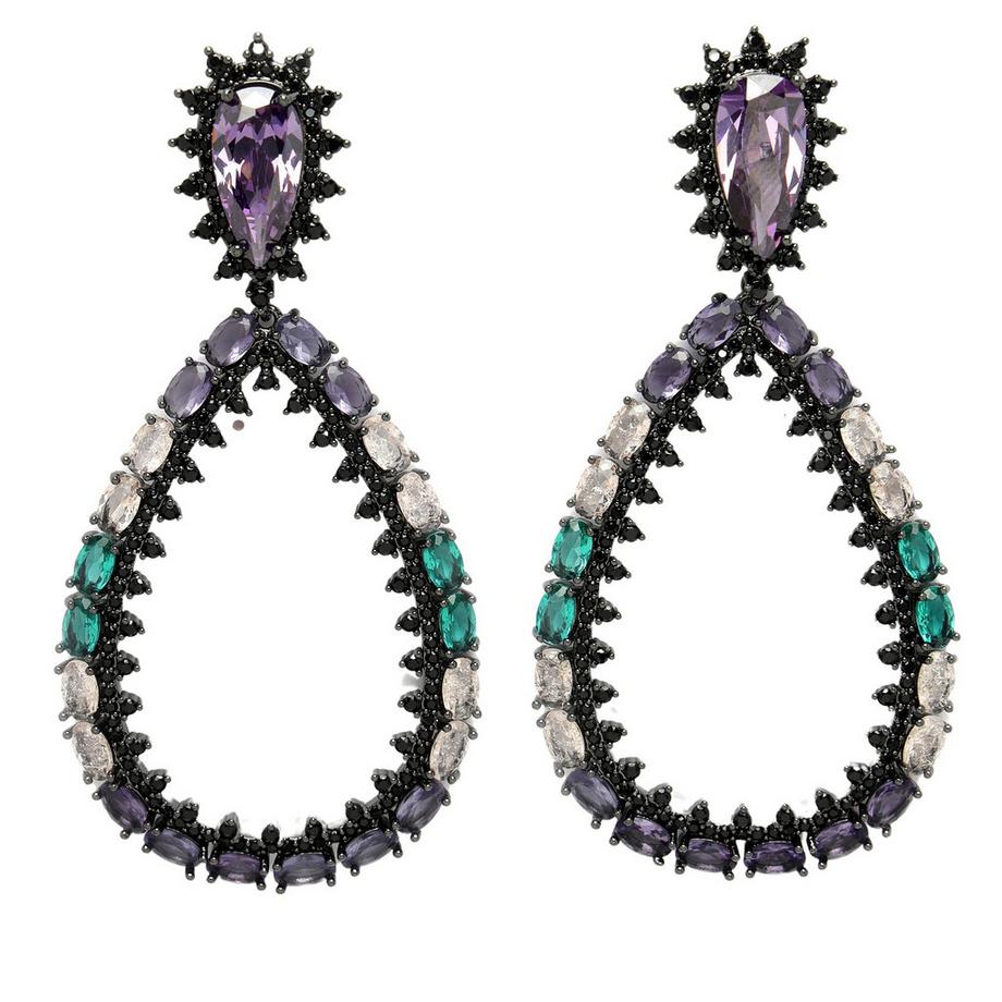 Diva Kollektion Zirkonia-Wassertropfen-Ohrringe