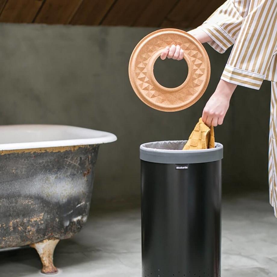 brabantia  Brabantia 120008 panier à linge 35 L Rond Noir 